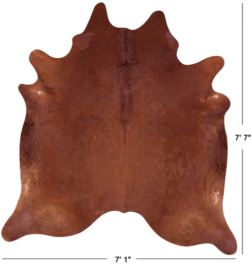 Brown Natural Cowhide Rug - X-Large 7' 7