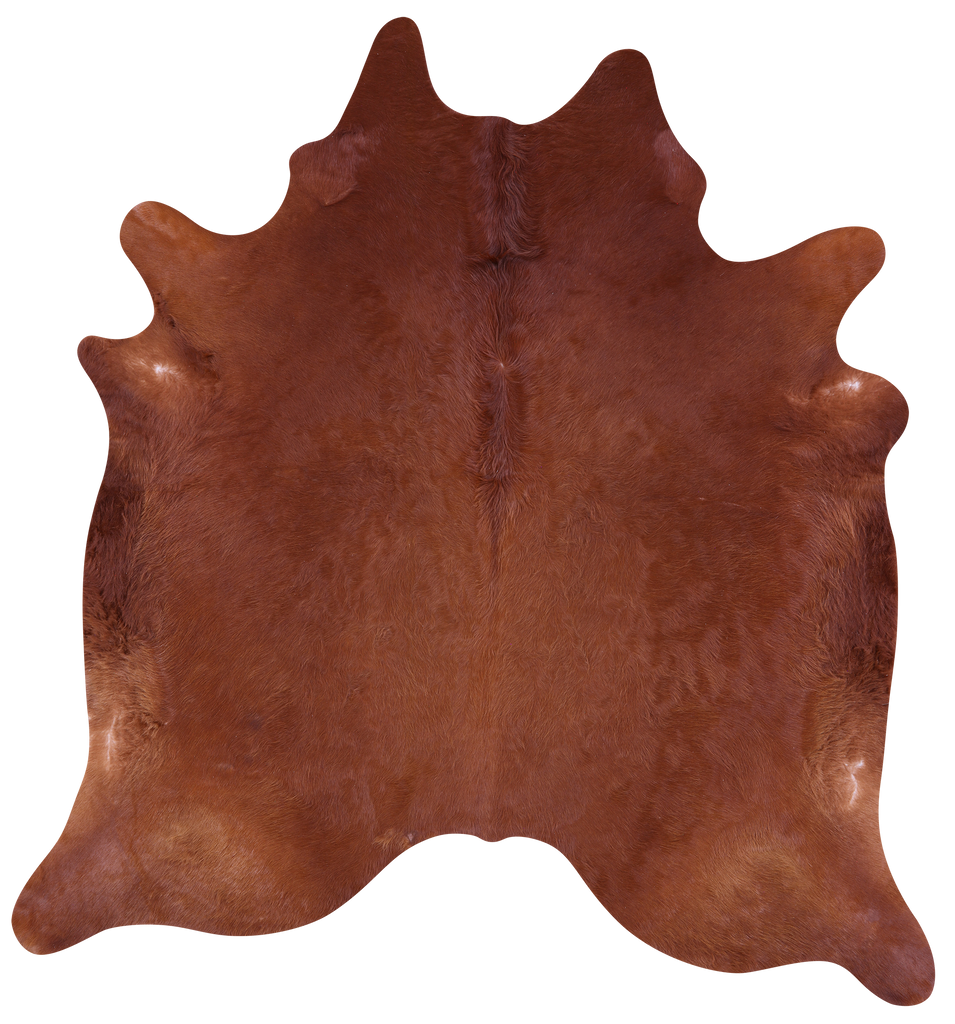 Brown Natural Cowhide Rug - X-Large 7' 7"H x 7' 1"W