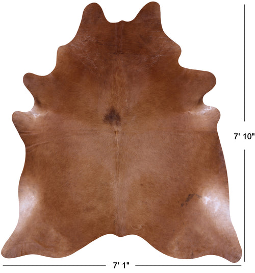 Brown Natural Cowhide Rug - XX-Large 7' 10