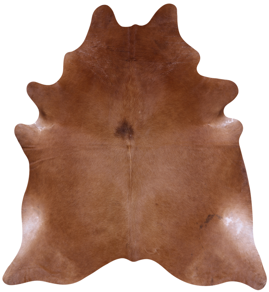 Brown Natural Cowhide Rug - XX-Large 7' 10"H x 7' 1"W