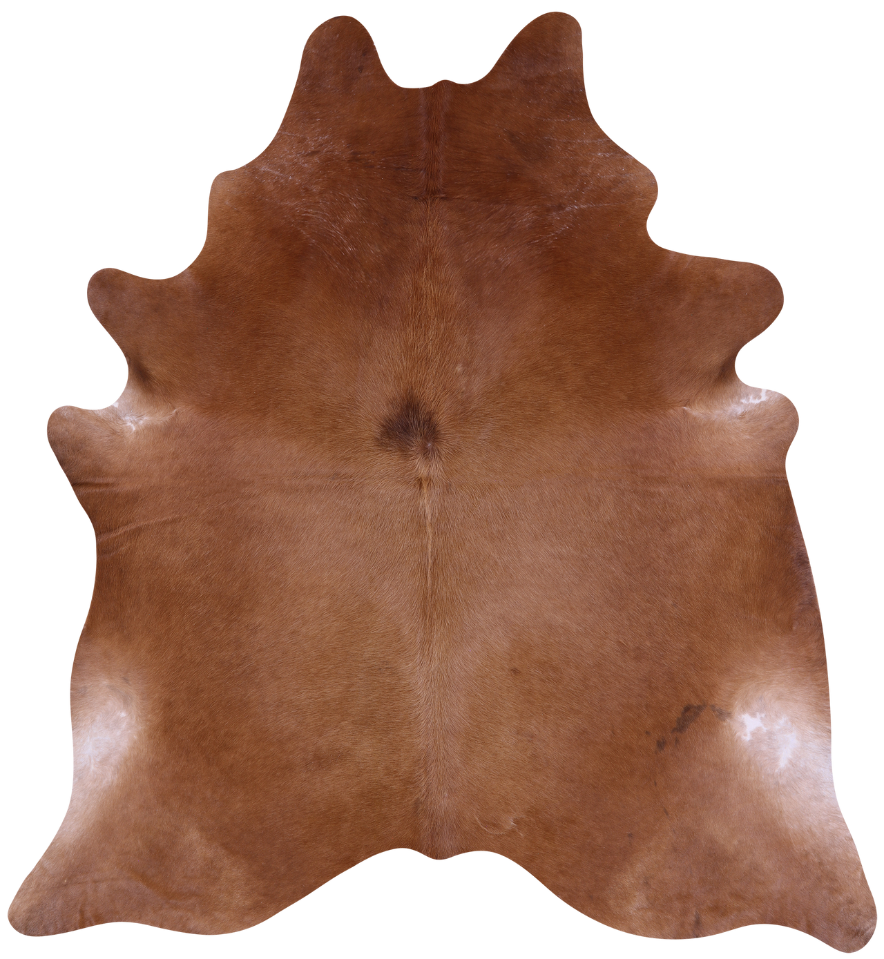 Brown Natural Cowhide Rug - XX-Large 7' 10"H x 7' 1"W