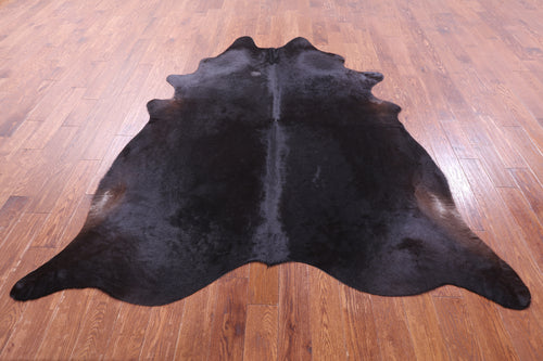 Black Natural Cowhide Rug - XX-Large 7' 9
