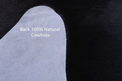 Black Natural Cowhide Rug - XX-Large 7' 9