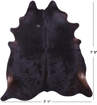 Thumbnail for Black Natural Cowhide Rug - XX-Large 7' 9
