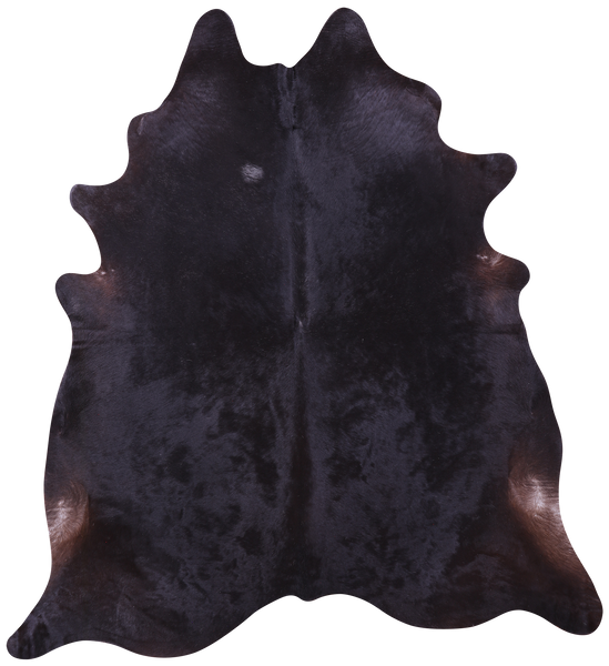 Black Natural Cowhide Rug - XX-Large 7' 9"H x 7' 1"W