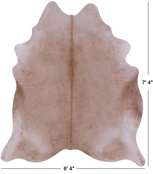 Beige Natural Cowhide Rug - X-Large 7' 4