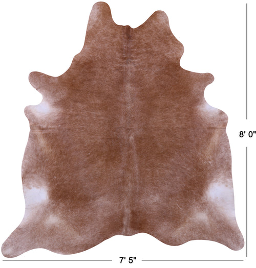 Light Brown Natural Cowhide Rug - XX-Large 8' 0