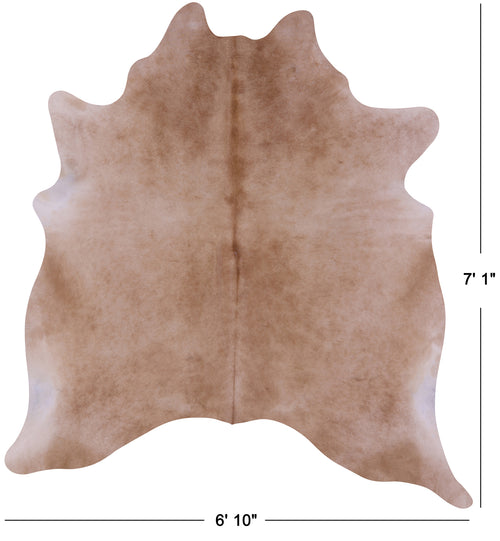 Light Brown Natural Cowhide Rug - X-Large 7' 1