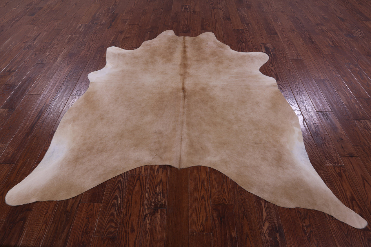 Light Brown Natural Cowhide Rug - X-Large 7' 1"H x 6' 10"W