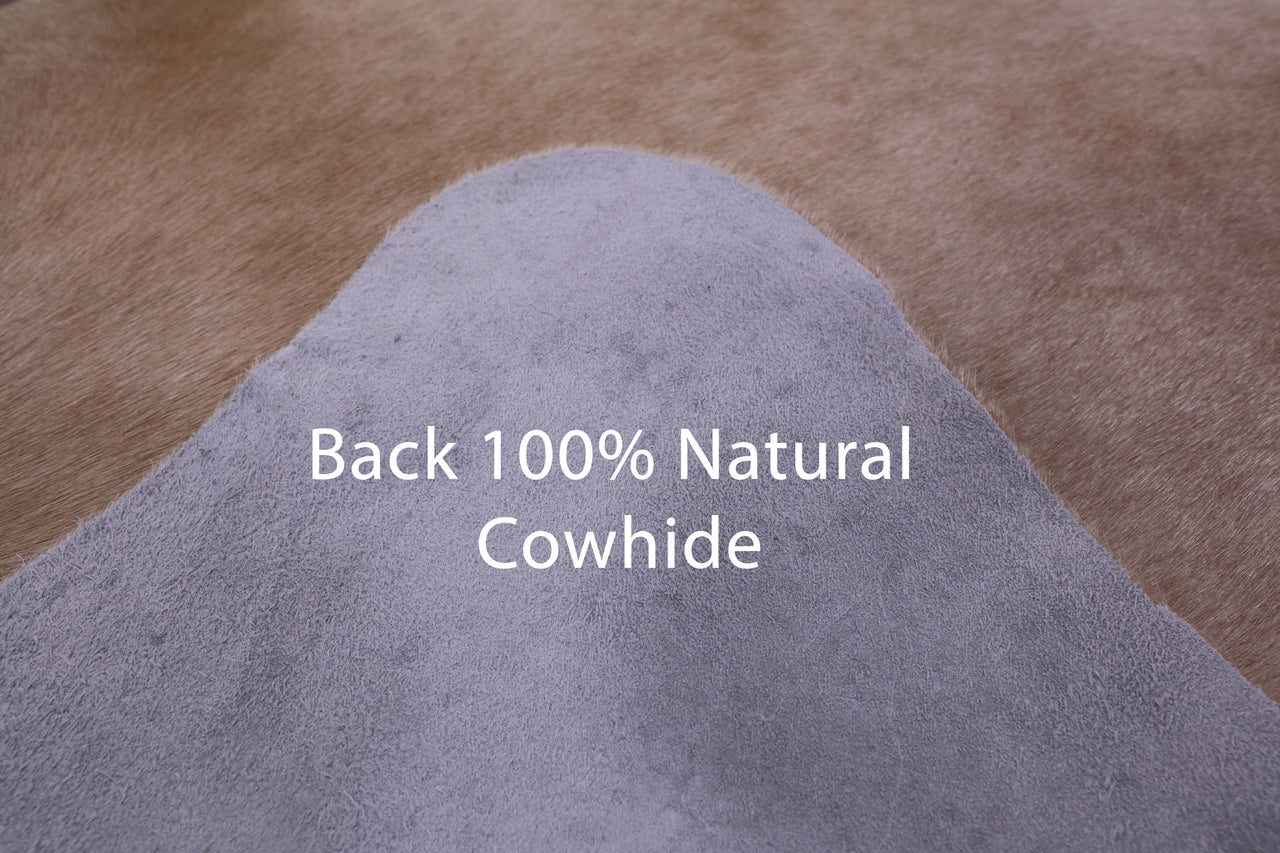 Light Brown Natural Cowhide Rug - X-Large 7' 1"H x 6' 10"W