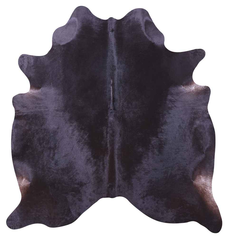 Black Natural Cowhide Rug - X-Large 7' 0"H x 6' 4"W
