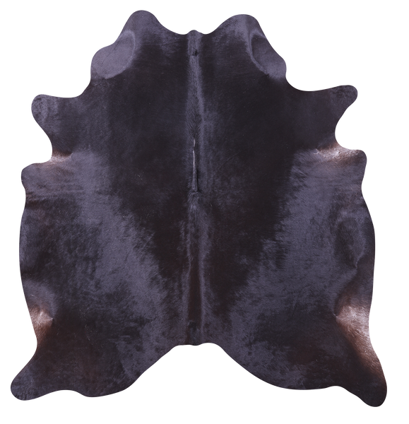 Black Natural Cowhide Rug - X-Large 7' 0"H x 6' 4"W