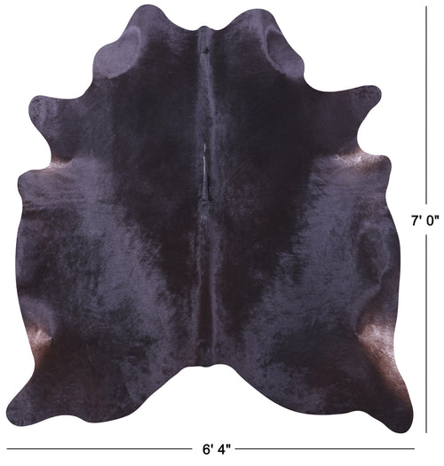 Black Natural Cowhide Rug - X-Large 7' 0