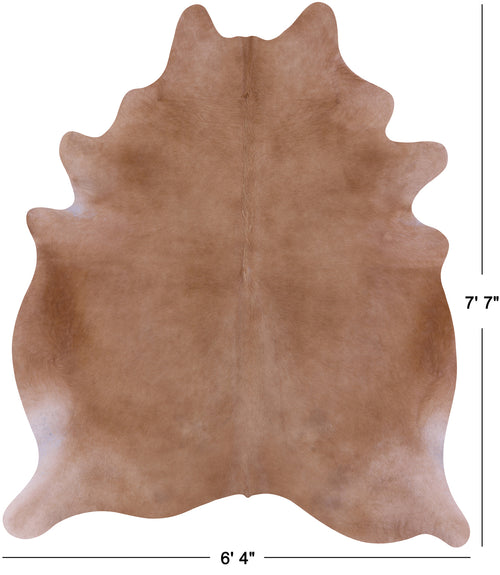 Light Brown Natural Cowhide Rug - X-Large 7' 7