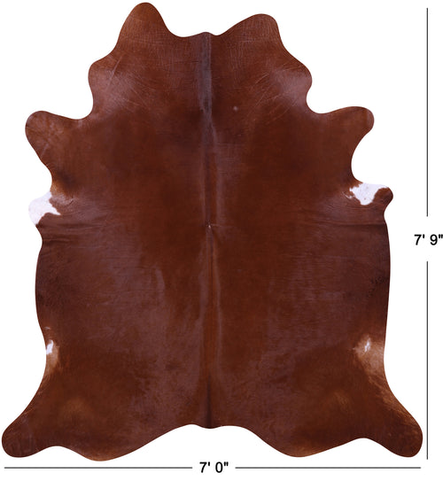 Brown Natural Cowhide Rug - XX-Large 7' 9