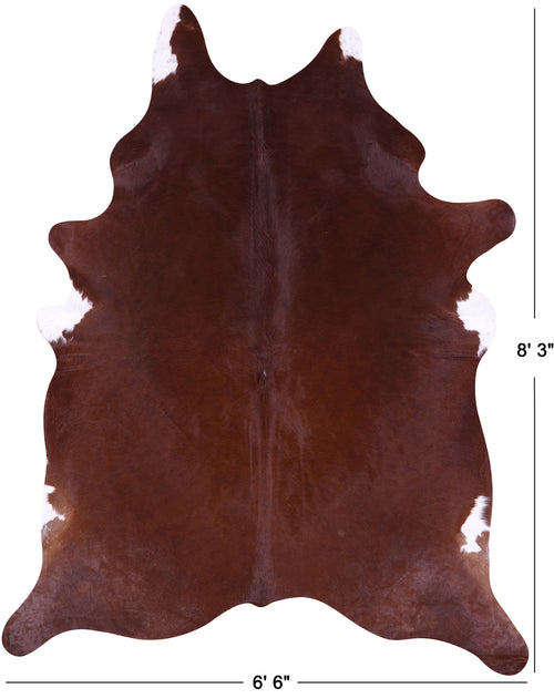 Brown Natural Cowhide Rug - XX-Large 8' 3