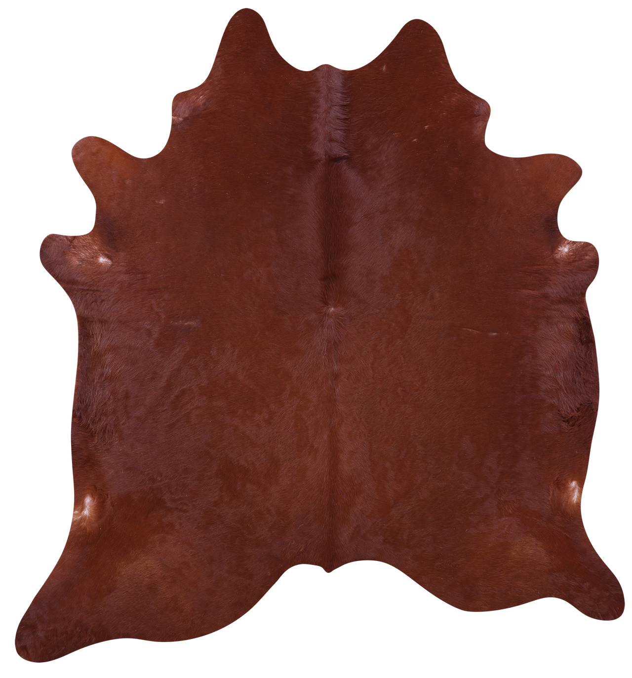 Brown Natural Cowhide Rug - X-Large 7' 3"H x 6' 7"W