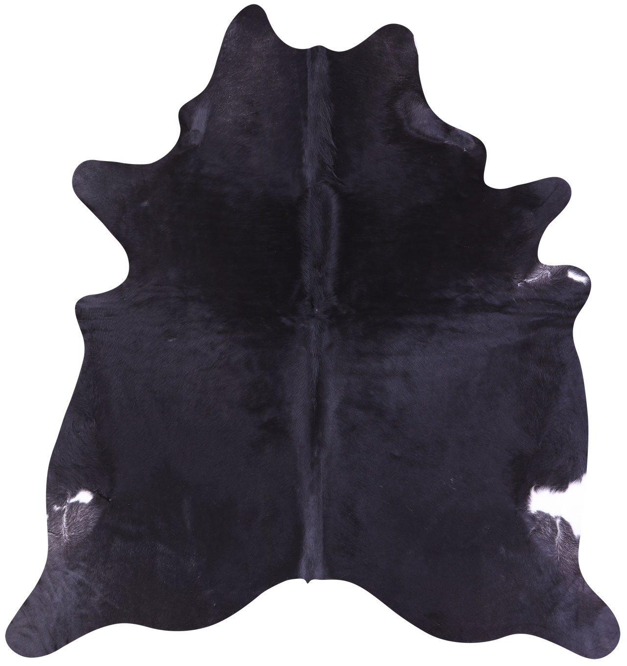 Black Natural Cowhide Rug - X-Large 7' 4"H x 6' 9"W