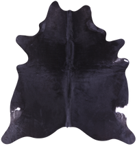 Thumbnail for Black Natural Cowhide Rug - X-Large 7' 4