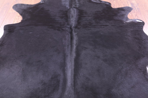 Black Natural Cowhide Rug - X-Large 7' 4