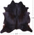 Dark Brown Natural Cowhide Rug - X-Large 7' 0"H x 6' 9"W