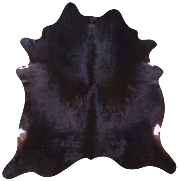 Dark Brown Natural Cowhide Rug - X-Large 7' 0"H x 6' 9"W