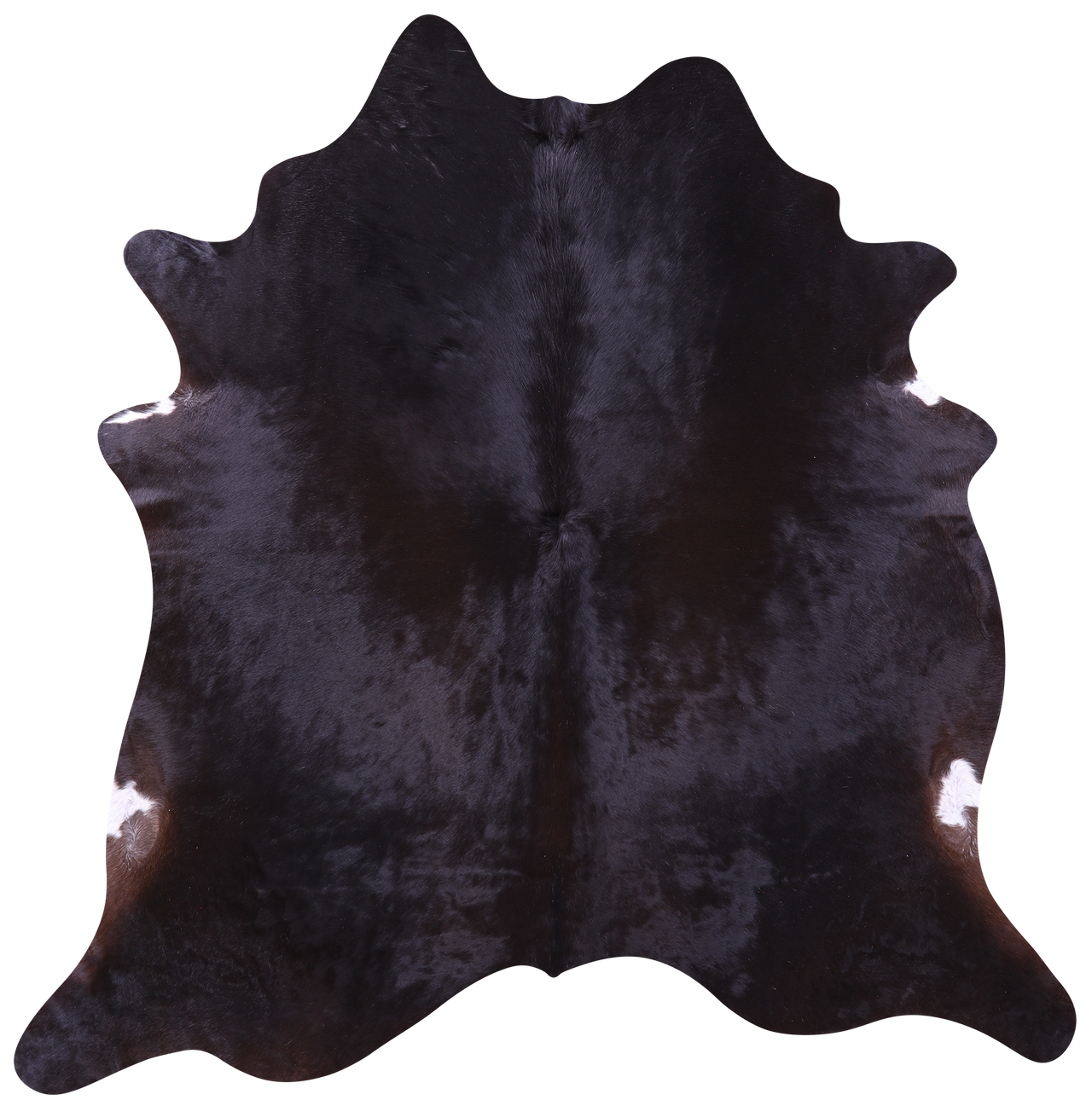 Dark Brown Natural Cowhide Rug - X-Large 7' 0"H x 6' 9"W