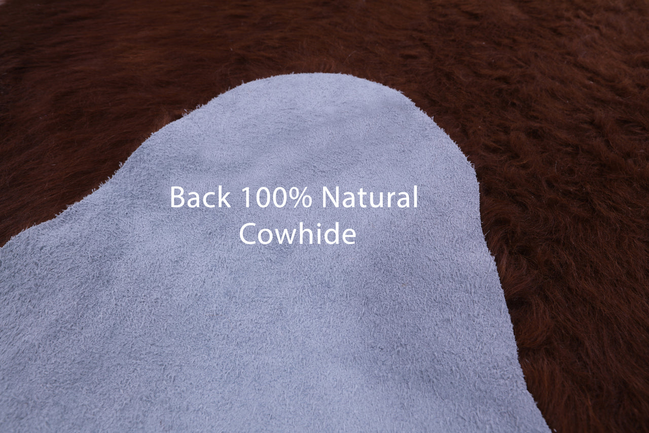 Brown Natural Cowhide Rug - XX-Large 8' 0"H x 7' 0"W