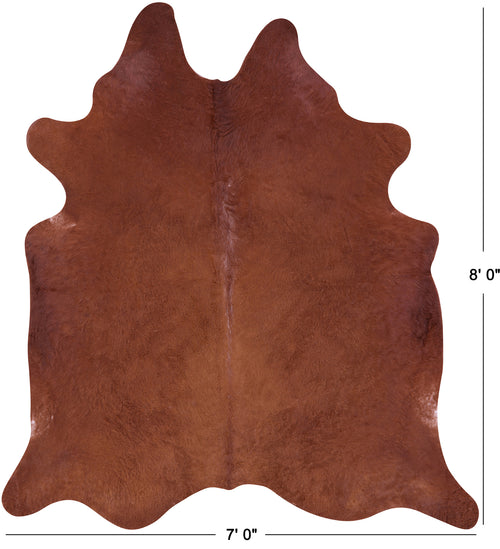 Brown Natural Cowhide Rug - XX-Large 8' 0
