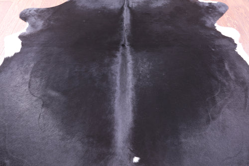 Black Natural Cowhide Rug - XX-Large 8' 1