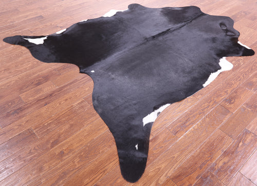 Black Natural Cowhide Rug - XX-Large 8' 1