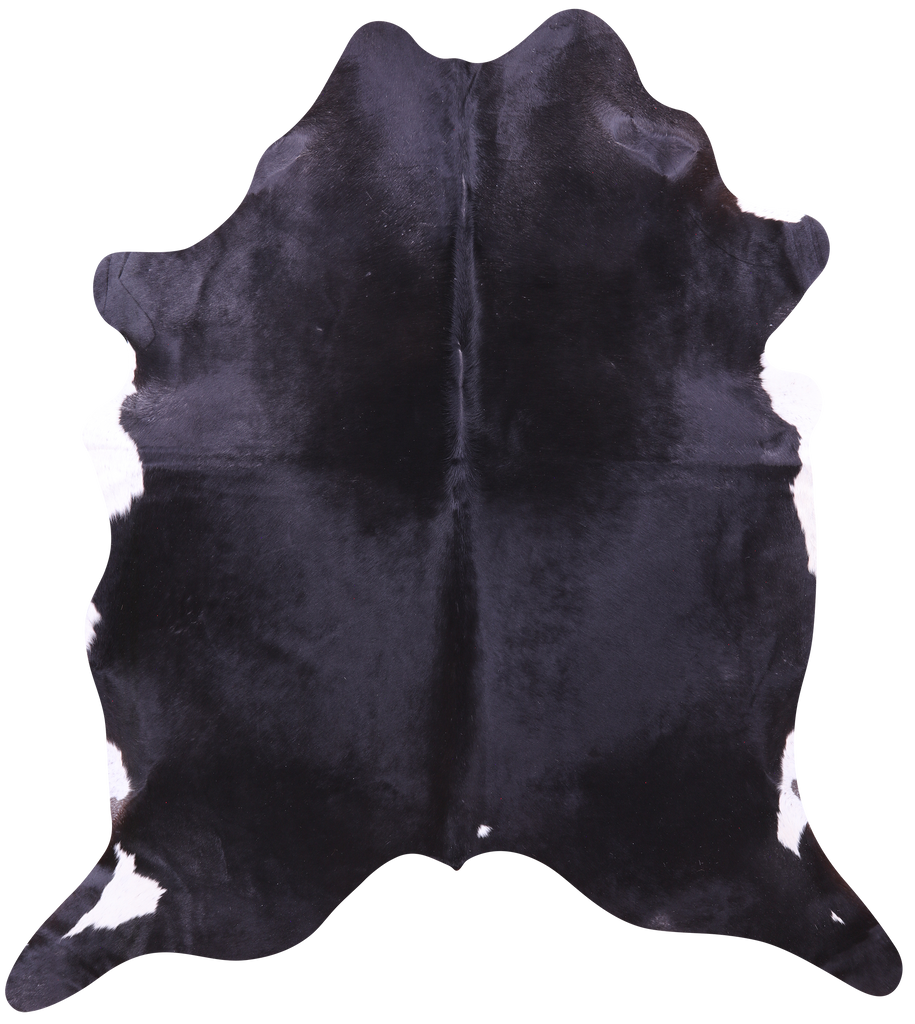 Black Natural Cowhide Rug - XX-Large 8' 1"H x 7' 0"W