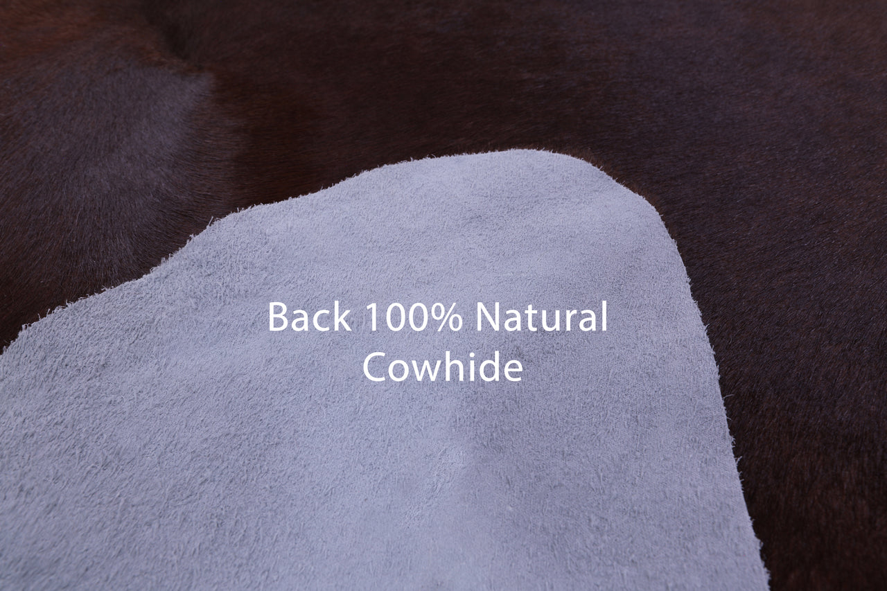 Brown Natural Cowhide Rug - XX-Large 7' 8"H x 7' 0"W