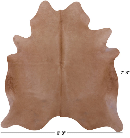 Light Brown Natural Cowhide Rug - X-Large 7' 3