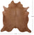 Brown Natural Cowhide Rug - X-Large 7' 4"H x 7' 1"W
