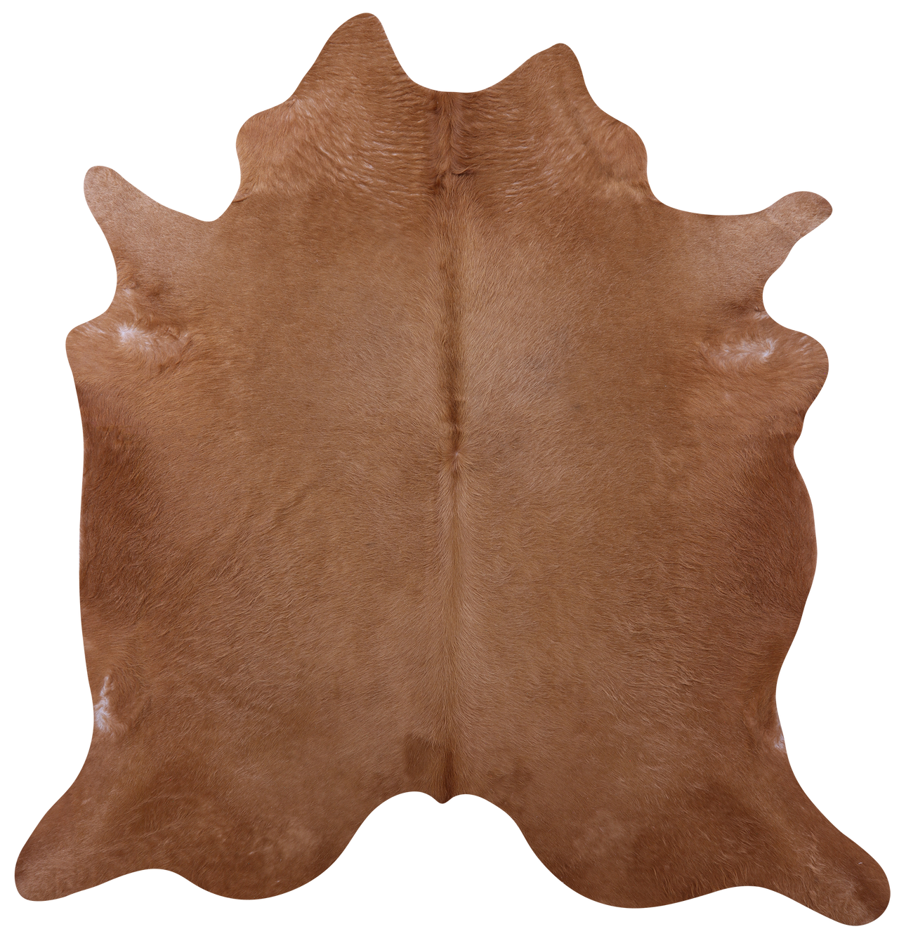 Brown Natural Cowhide Rug - X-Large 7' 4"H x 7' 1"W