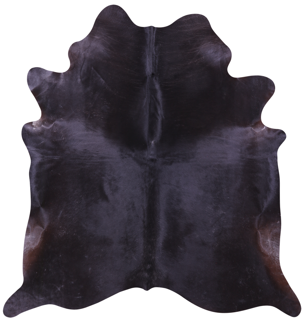 Black Natural Cowhide Rug - X-Large 7' 1"H x 6' 10"W