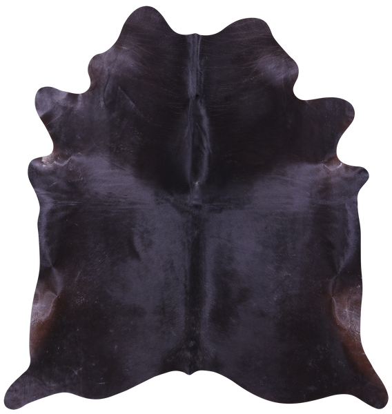 Black Natural Cowhide Rug - X-Large 7' 1"H x 6' 10"W