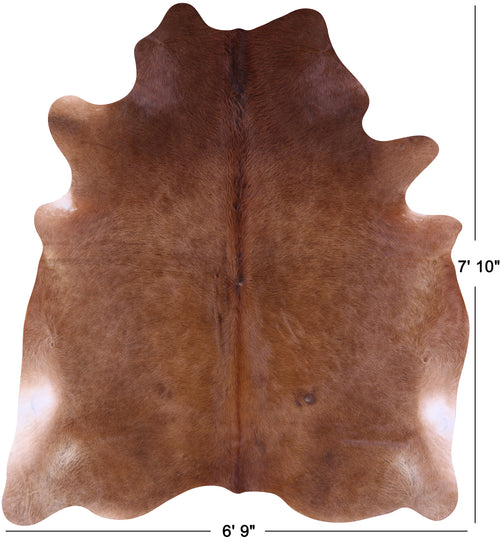 Brown Natural Cowhide Rug - XX-Large 7' 10
