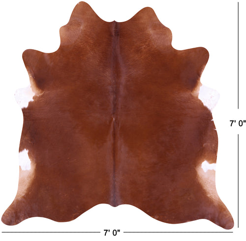 Brown Natural Cowhide Rug - X-Large 7' 0