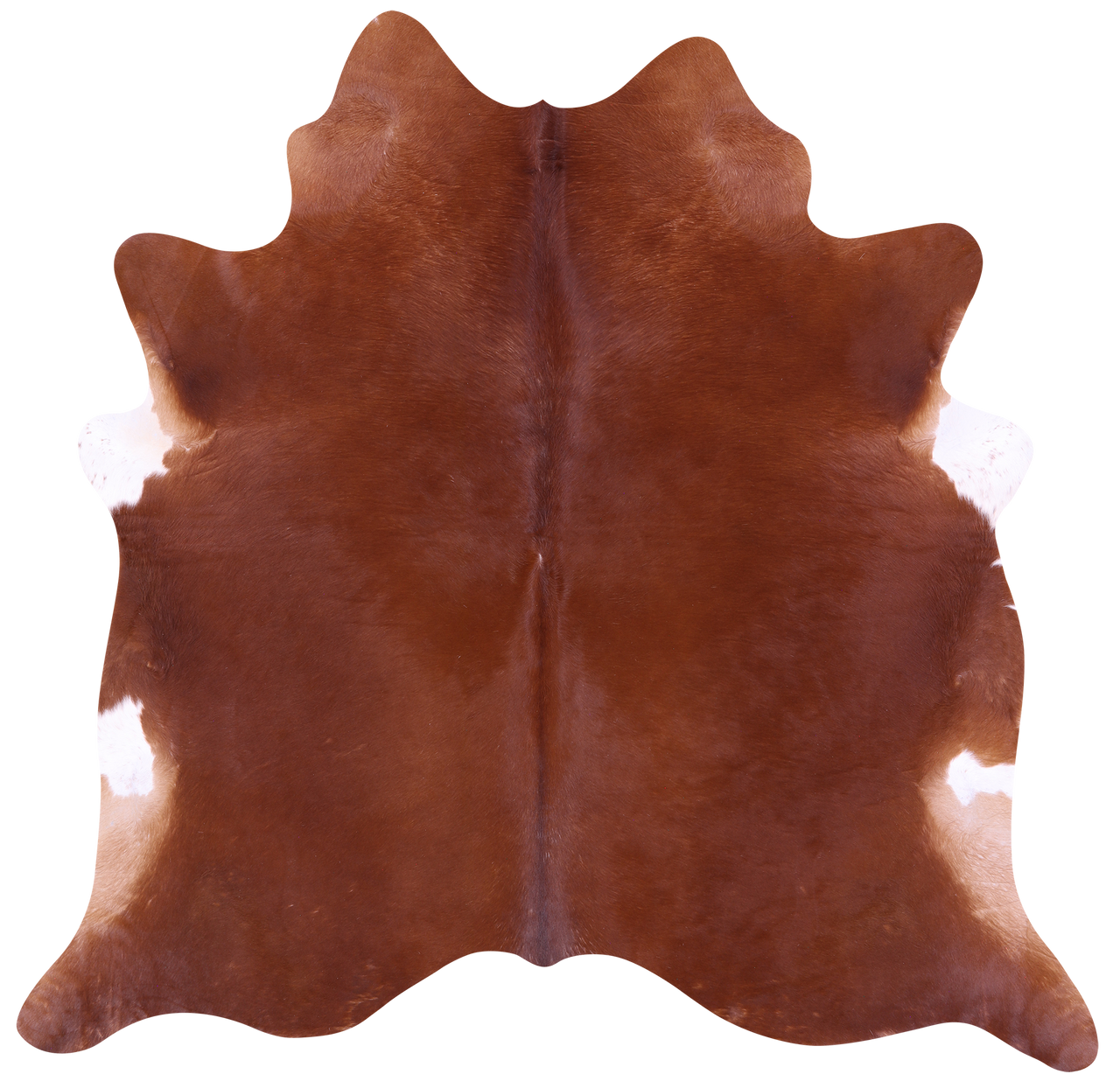 Brown Natural Cowhide Rug - X-Large 7' 0"H x 7' 0"W