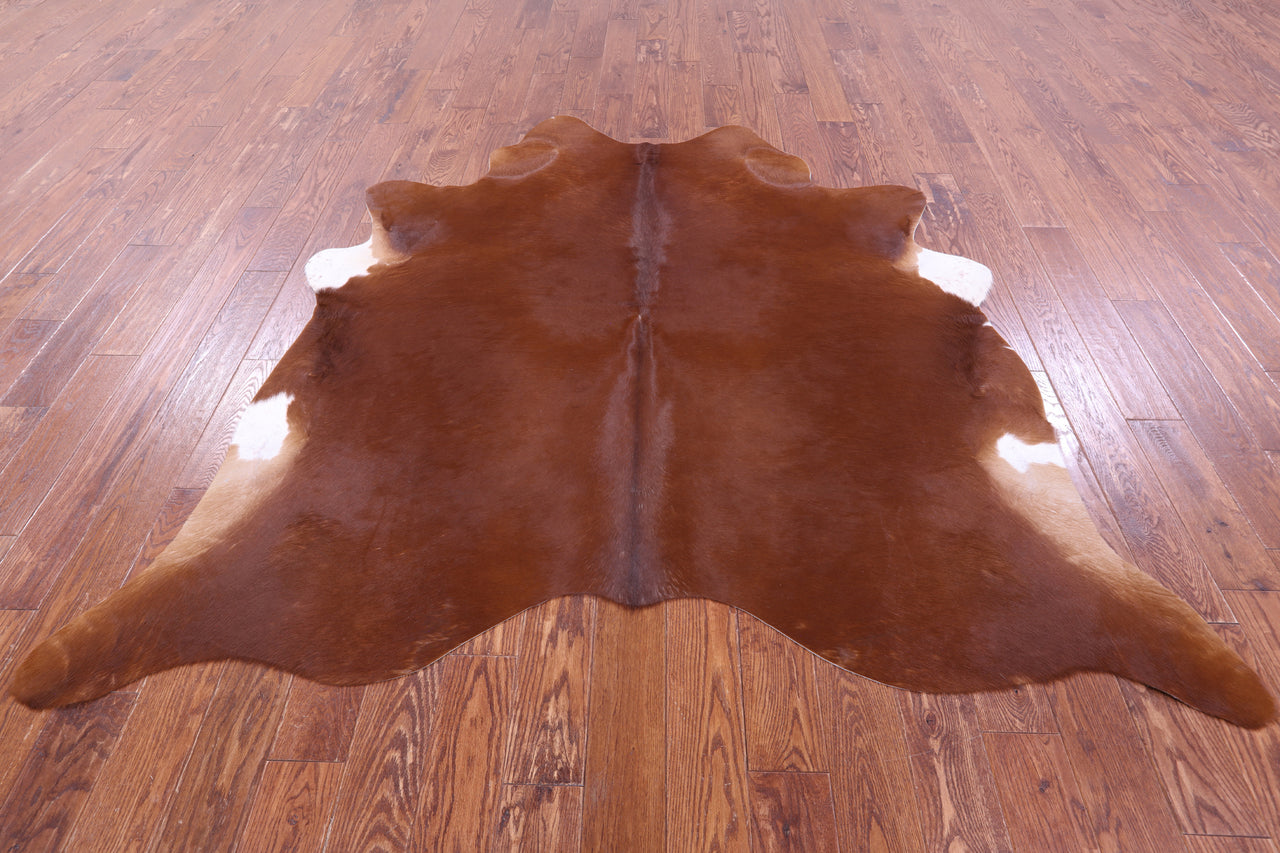 Brown Natural Cowhide Rug - X-Large 7' 0"H x 7' 0"W