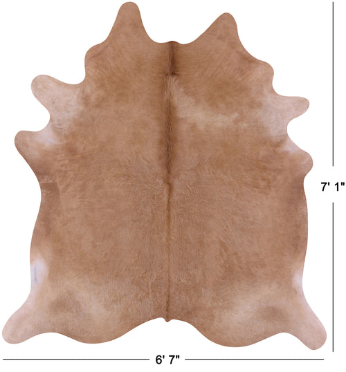 Light Brown Natural Cowhide Rug - X-Large 7' 1
