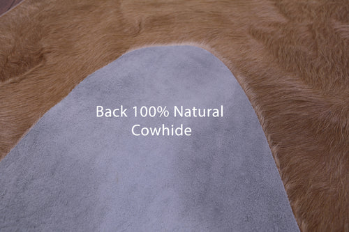 Light Brown Natural Cowhide Rug - X-Large 7' 1
