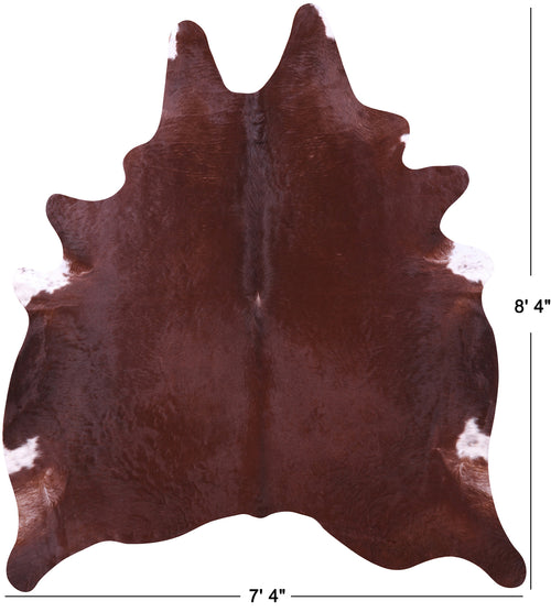Brown Natural Cowhide Rug - XX-Large 8' 4