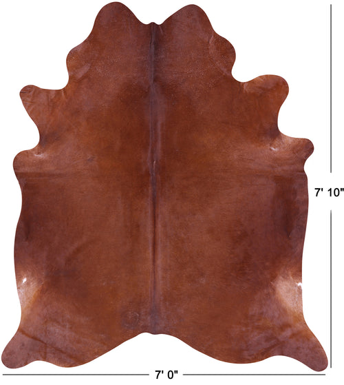 Brown Natural Cowhide Rug - XX-Large 7' 10