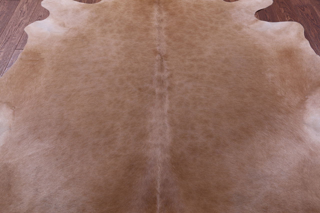 Light Brown Natural Cowhide Rug - X-Large 7' 0"H x 6' 7"W