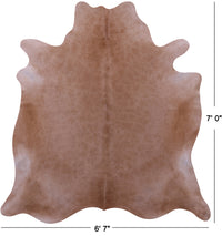 Thumbnail for Light Brown Natural Cowhide Rug - X-Large 7' 0