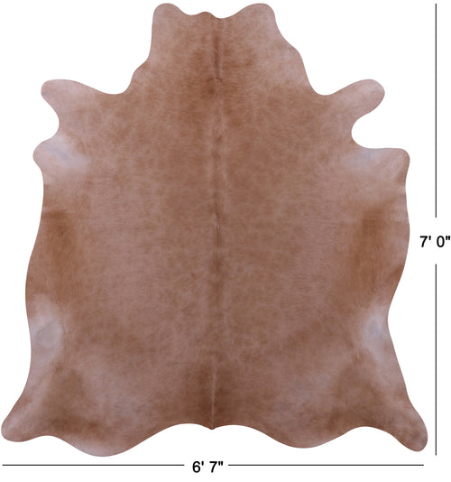 Light Brown Natural Cowhide Rug - X-Large 7' 0