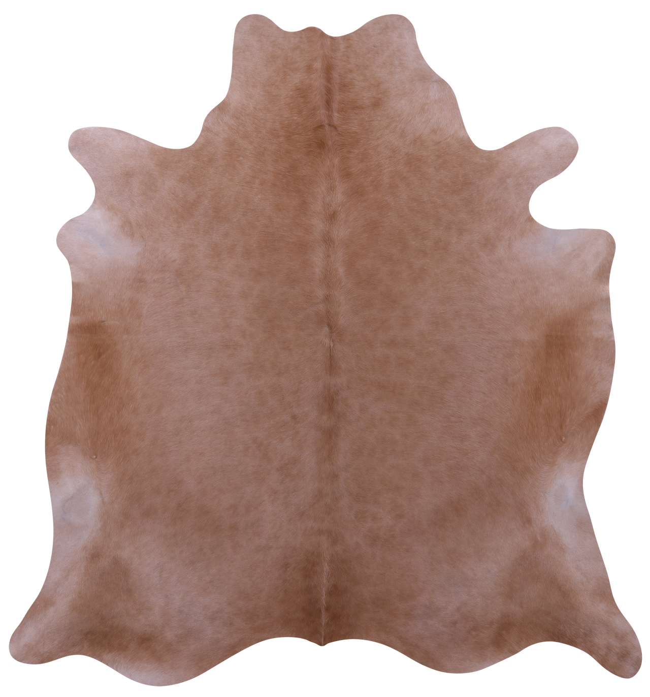 Light Brown Natural Cowhide Rug - X-Large 7' 0"H x 6' 7"W
